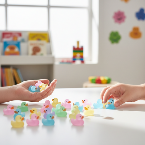 ORB Teeny Tiny Ducks juego colección patitos miniatura colores pastel niños 3 añosd