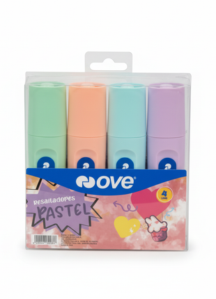 Ove Resaltadores Pastel x4 - Fondo Blanco 1:1