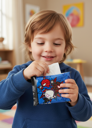 Pañuelos Spider-Man Marvel – uso diario para niños – suaves y resistentes – diseño chibi coleccionable