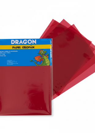 Papel Celofán Dragón flat lay