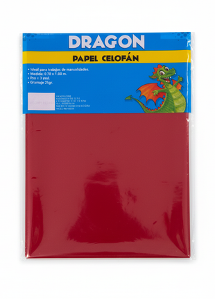 Papel Celofán Dragón fondo blanco