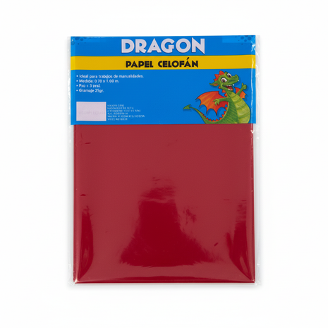 Papel Celofán Dragón fondo blanco