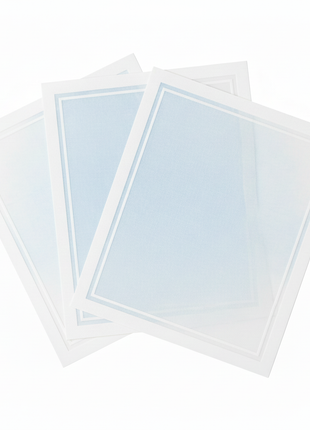 Papel coreano celeste bebé dos rayas margen delicado
