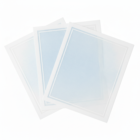 Papel coreano celeste bebé dos rayas margen delicado
