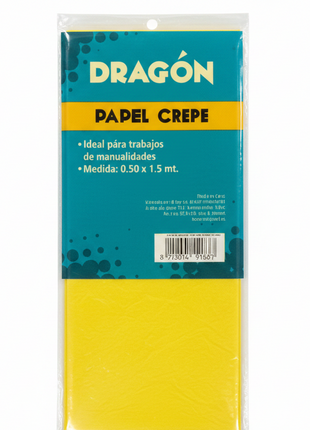 Papel Crepe Amarillo frontal