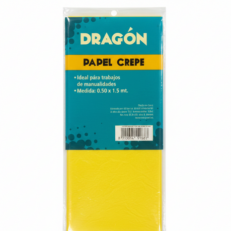 Papel Crepe Amarillo frontal