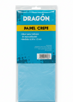Papel Crepe Celeste frontal