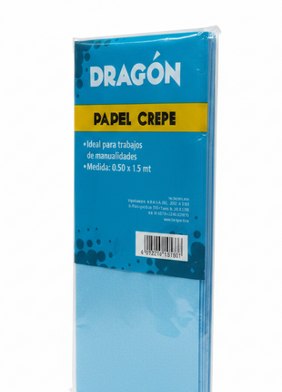 Papel Crepe Celeste tres cuartos
