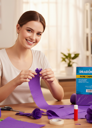 Papel Crepe Morado lifestyle