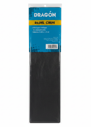 Papel Crepe Negro frontal