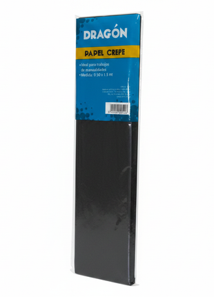 Papel Crepe Negro tres cuartos