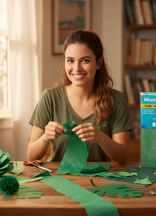 Papel Crepe Verde lifestyle