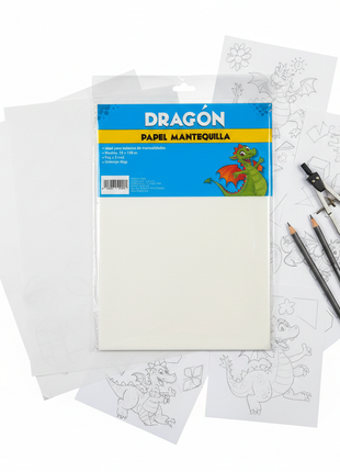 Papel Mantequilla Dragón – Flat Lay