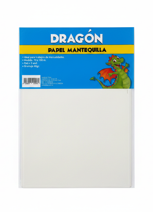 Papel Mantequilla Dragón – Fondo Blanco