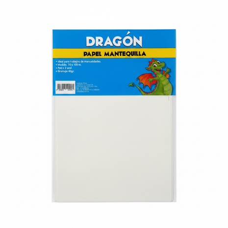 Papel Mantequilla Dragón – Fondo Blanco