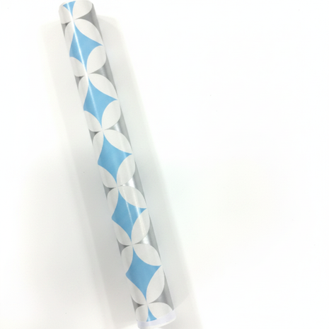 Papel Regalo Rombos Celeste rollo vertical
