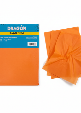 Papel Seda Anaranjado flat lay