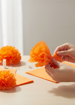 Papel Seda Anaranjado lifestyle manualidades