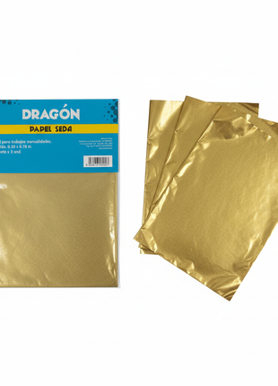 Papel Seda Dorado flat lay