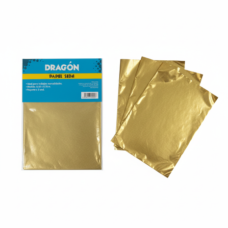 Papel Seda Dorado flat lay
