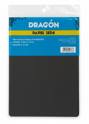 Papel Seda Negro flat lay