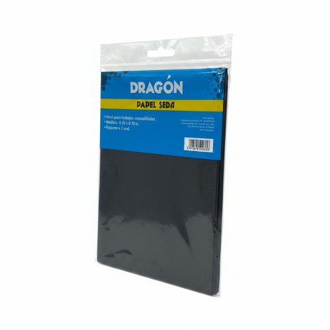 Papel Seda Negro tres cuartos