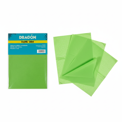 Papel Seda Verde flat lay