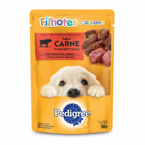 Pedigree Filhotes Cachorro Carne en Salsa
