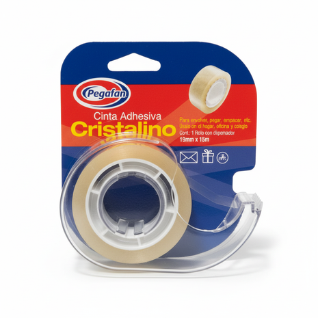 Pegafan Cristalino con dispensador fondo blanco