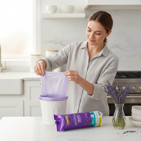 Persona usando Bolsa con Aroma Lavanda