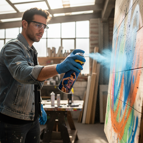 Persona usando C&A Pintura en Spray