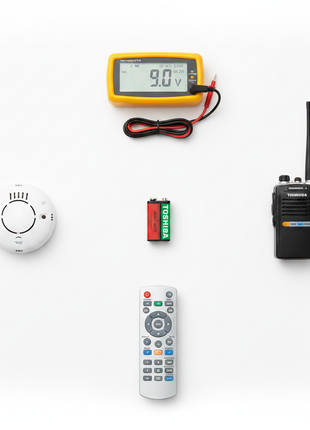 Pila 9V Toshiba – compatible con detector de humo, multímetro y walkie talkie – batería alcalina de alto rendimiento

