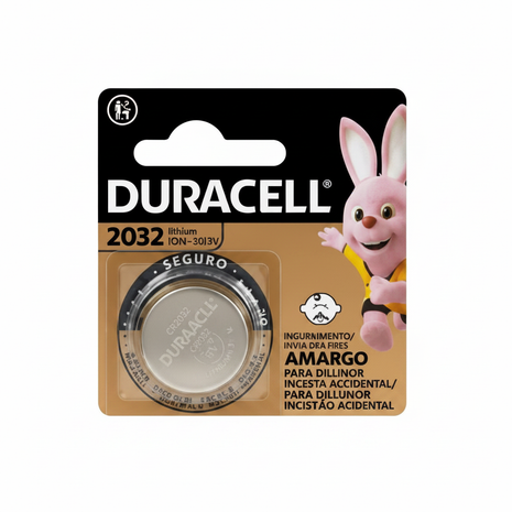 Pila CR2032 Duracell Lithium 3V – batería de botón para llave de auto y reloj – máxima duración garantizada

