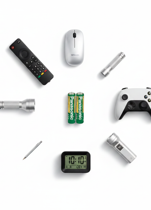 Pilas AAA Panasonic 1.5V – compatibles con control remoto, mouse inalámbrico y linterna – pack x2