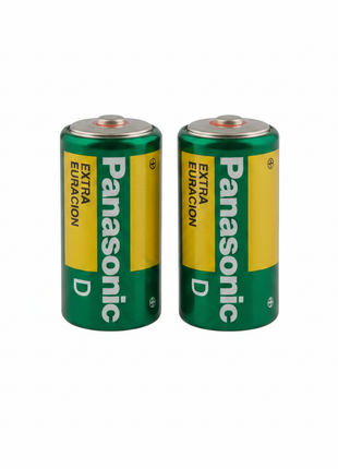 Pilas tipo D Panasonic 1.5V x2 – extra duración para linternas y equipos de alto consumo

