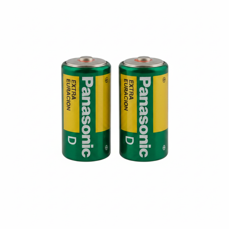 Pilas tipo D Panasonic 1.5V x2 – extra duración para linternas y equipos de alto consumo

