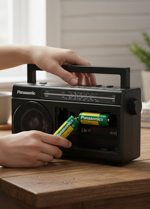 Pilas D Panasonic 1.5V en linterna – energía potente y duradera para emergencias y uso intensivo

