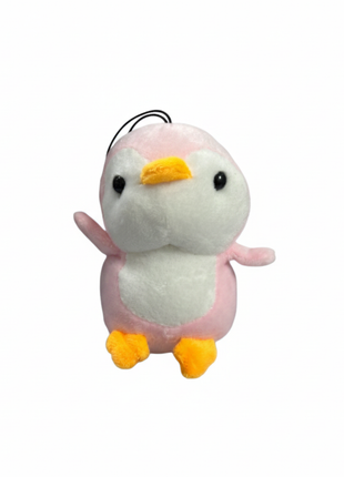 Pingüino rosa blanco fondo blanco