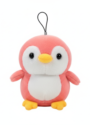 Pingüino salmon rosa fondo blanco