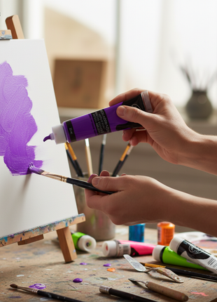 Pintura Acrílica Morado Neón - 22ml de puro arte para que eleves tu imaginación al máximo. Compra en OcShop.pe