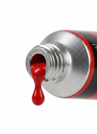 Macro pico boquilla pintura acrílica rojo 75ml con gota – pigmento brillante calidad premium para artistas

