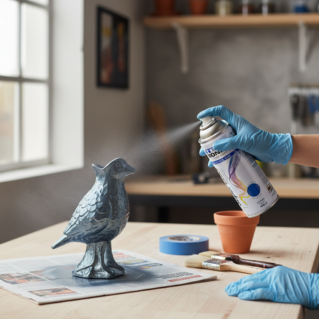 Tekbond spray azul metálico 400ml – aplicación directa – aerosol secado rápido – pintura multiusos para interiores y exteriores

