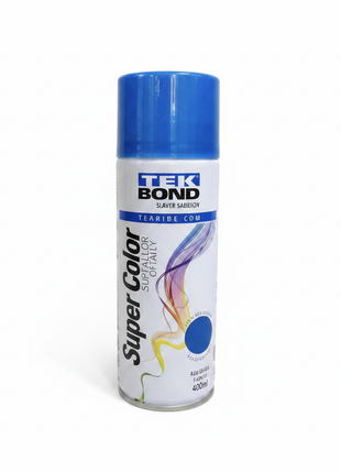 Tekbond spray azul metálico 400ml – pintura aerosol acabado azul metálico – cobertura uniforme – ideal para metal, madera y decoración


