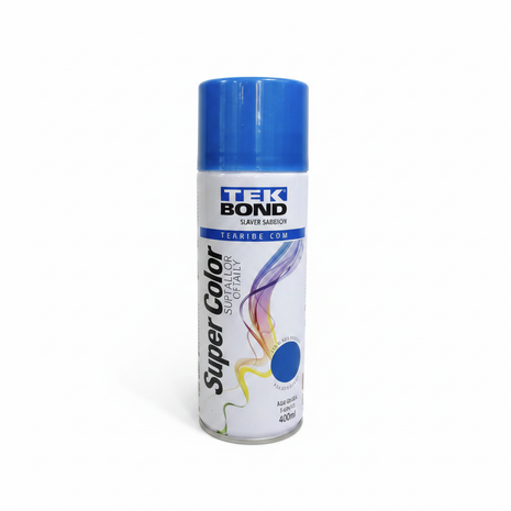 Tekbond spray azul metálico 400ml – pintura aerosol acabado azul metálico – cobertura uniforme – ideal para metal, madera y decoración

