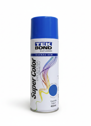 Tekbond spray azul 400ml – pintura aerosol acabado brillante – cobertura uniforme – ideal para metal, madera y plástico

