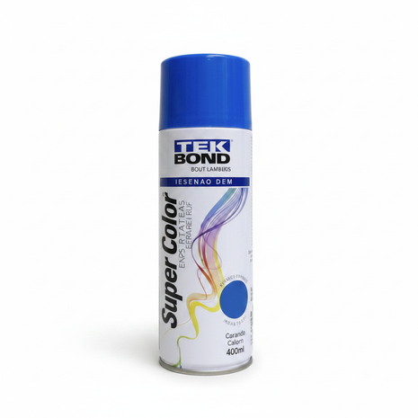 Tekbond spray azul 400ml – pintura aerosol acabado brillante – cobertura uniforme – ideal para metal, madera y plástico

