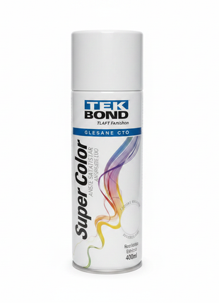 Tekbond spray blanco brillante 400ml – pintura aerosol acabado gloss – cobertura uniforme – ideal para DIY y manualidades

