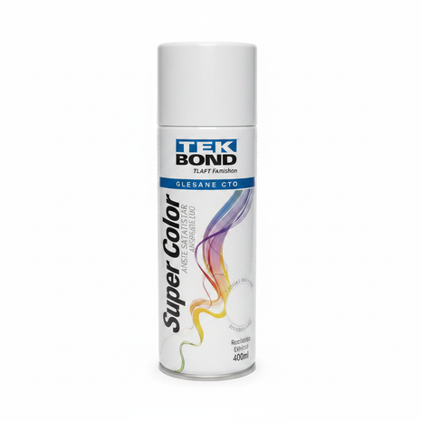 Tekbond spray blanco brillante 400ml – pintura aerosol acabado gloss – cobertura uniforme – ideal para DIY y manualidades

