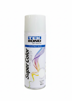 Tekbond spray blanco mate 400ml – pintura aerosol profesional – acabado uniforme – ideal para manualidades y DIY

