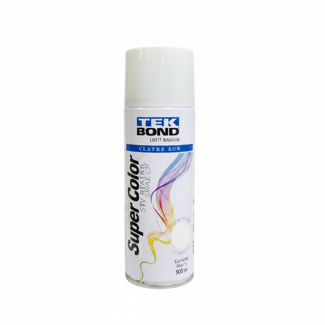 Tekbond spray blanco mate 400ml – pintura aerosol profesional – acabado uniforme – ideal para manualidades y DIY

